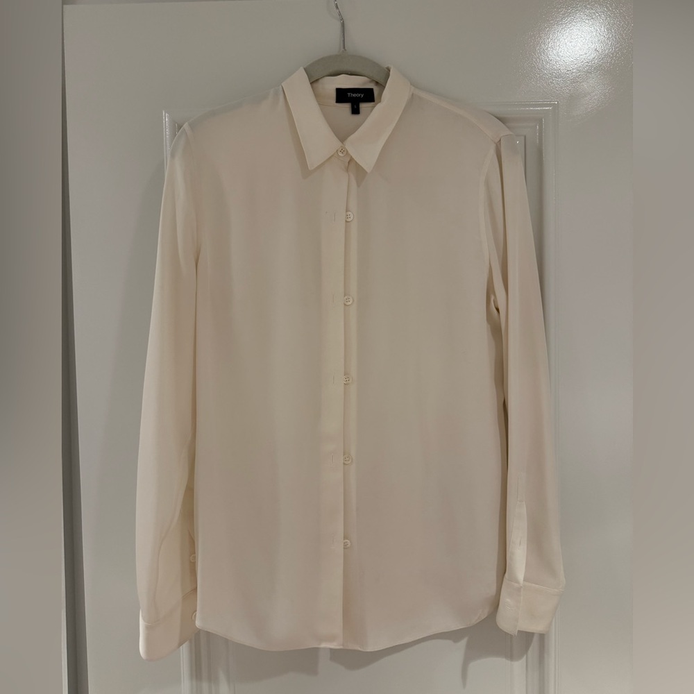 Theory Men's Ivory Dress Shirt
